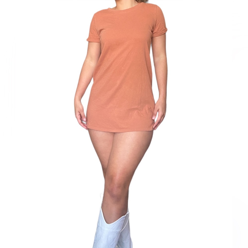 Forever 21 basic burnt orange t shirt dress